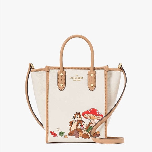 ♠️kate spade Ella Disney X KSNY Chip N Dale Mini Tote, Meringue Multi NWT - Picture 1 of 7